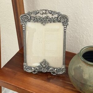 Pewter Picture Frame Metal Silver Vintage Gift Romantic Poetcore Whimsigoth